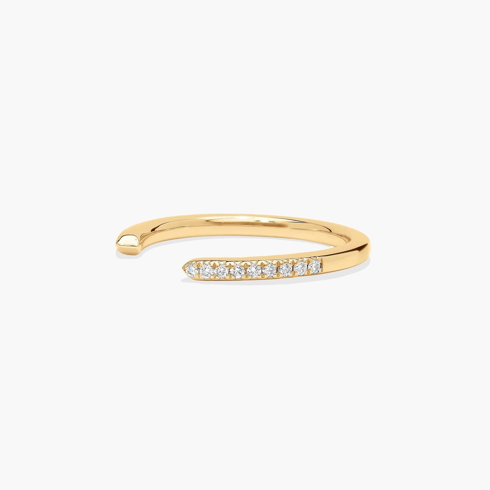Open Diamond Wedding Ring In 14K Yellow Gold (1.50mm)