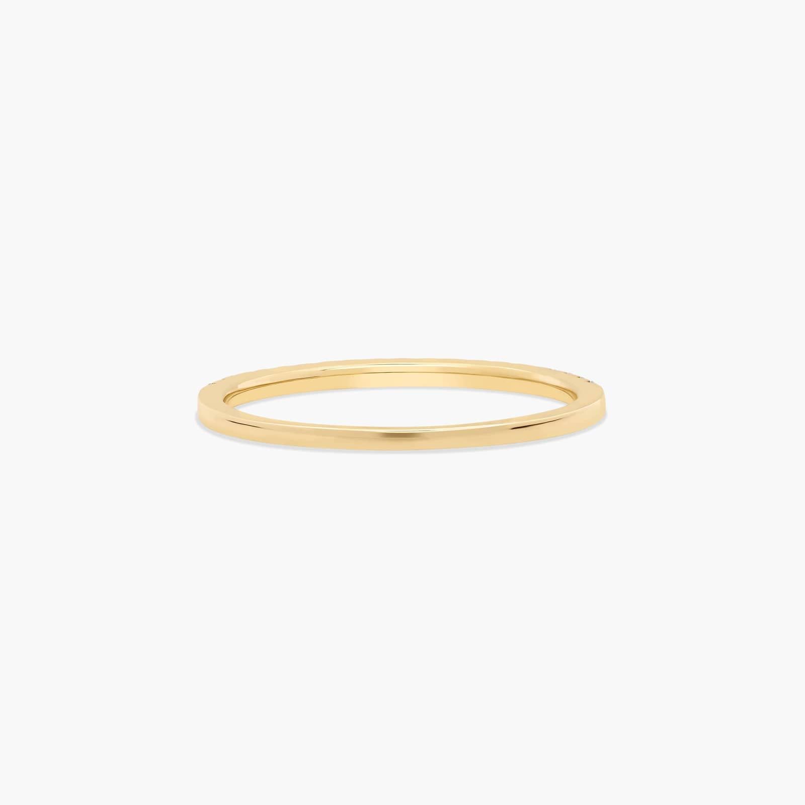 Single Row Lab-Grown Diamond Wedding Ring In 14K Yellow Gold (1.00mm)