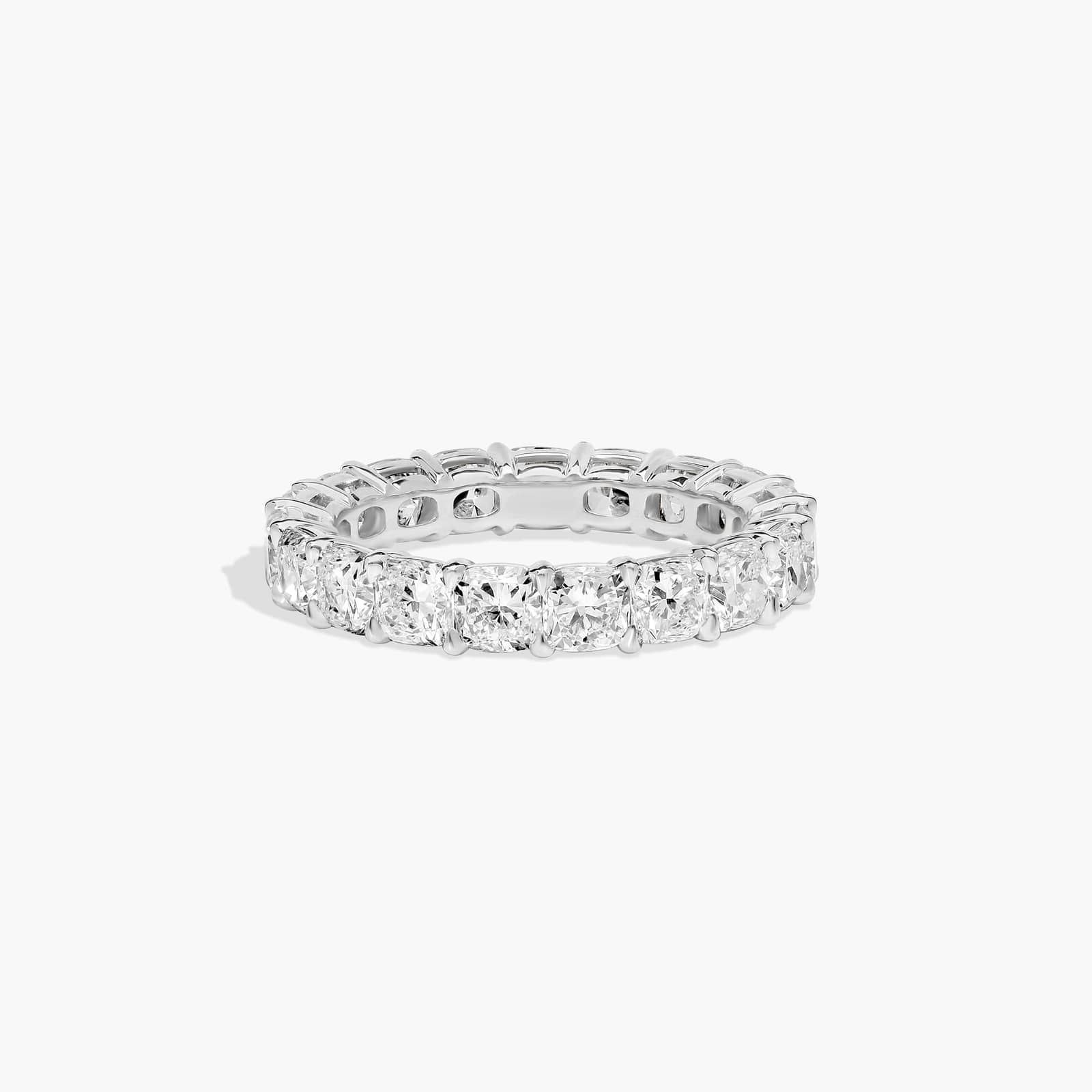 Cushion Cut Eternity Ring in Platinum (4 ct. tw.)