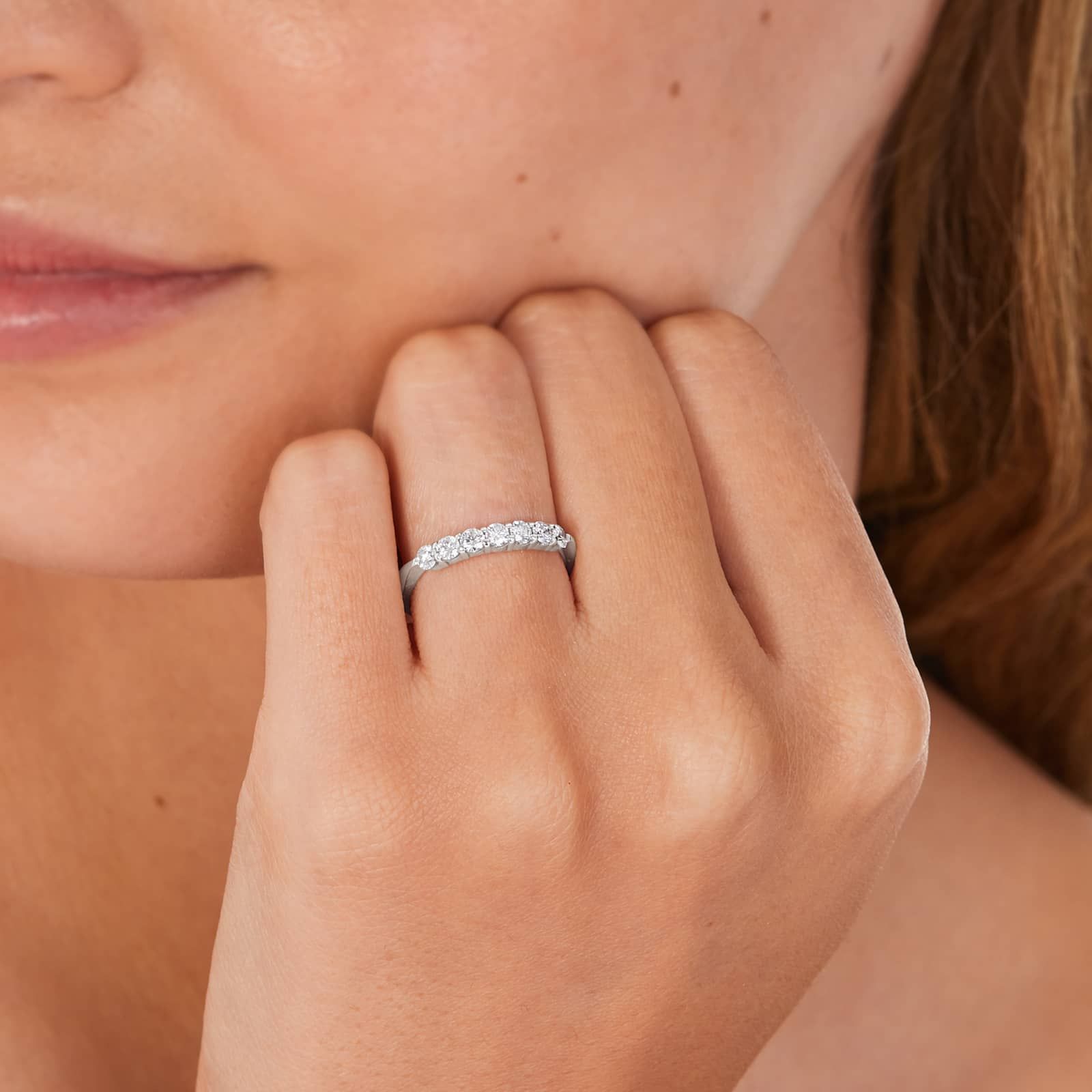 Common Prong Wedding Ring With 0.47 CTW Diamonds In 18K White Gold (2.00mm)