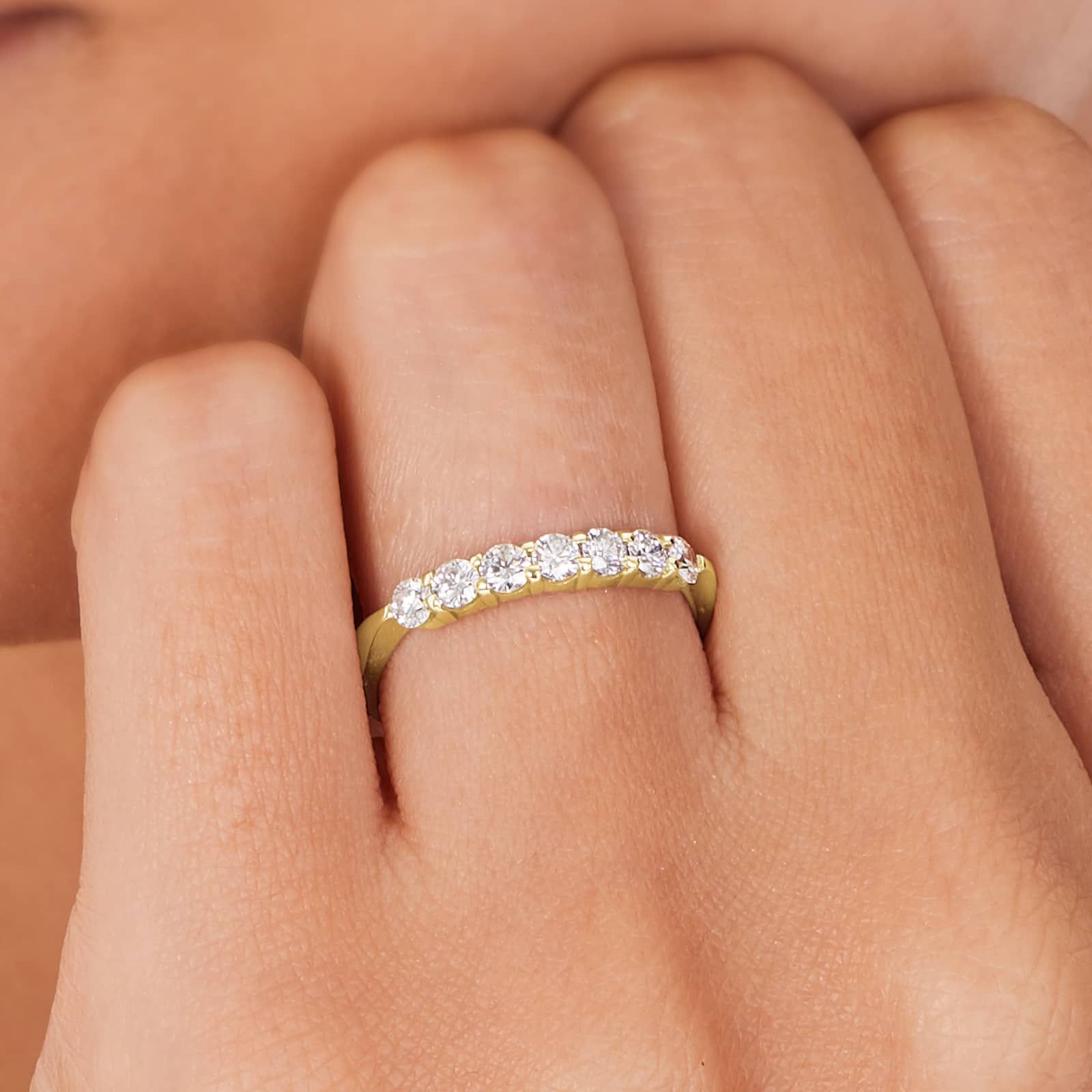 Common Prong Wedding Ring With 0.47 CTW Diamonds In 18K Yellow Gold (2.00mm)