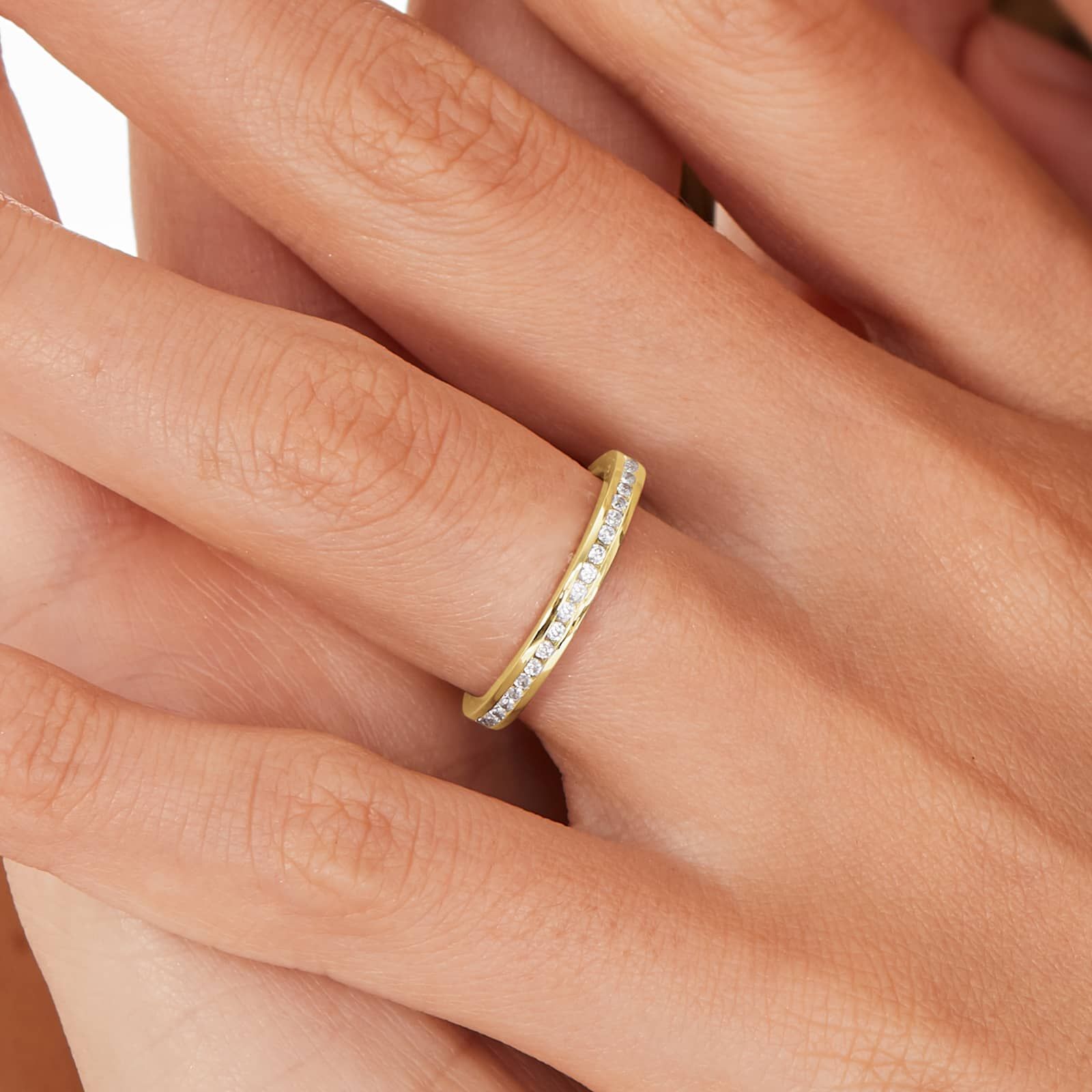 Channel Set Wedding Ring With 0.25 CTW Diamonds In 14K Yellow Gold (2.50mm)