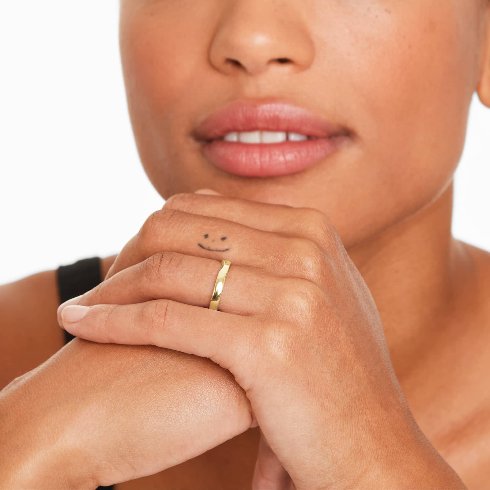 Cross Prong Wedding Ring In 18K Yellow Gold (3.00mm)