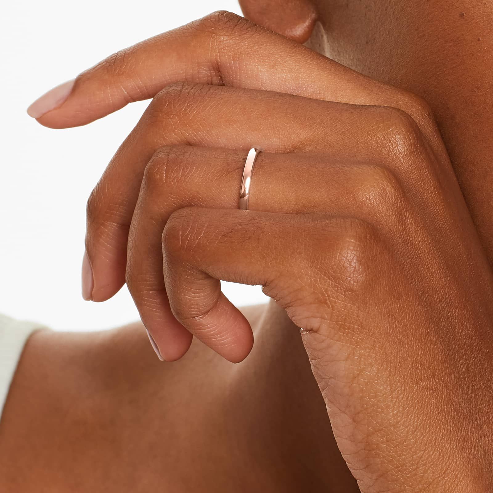 Comfort Fit Wedding Ring In 14K Rose Gold (2.00mm)