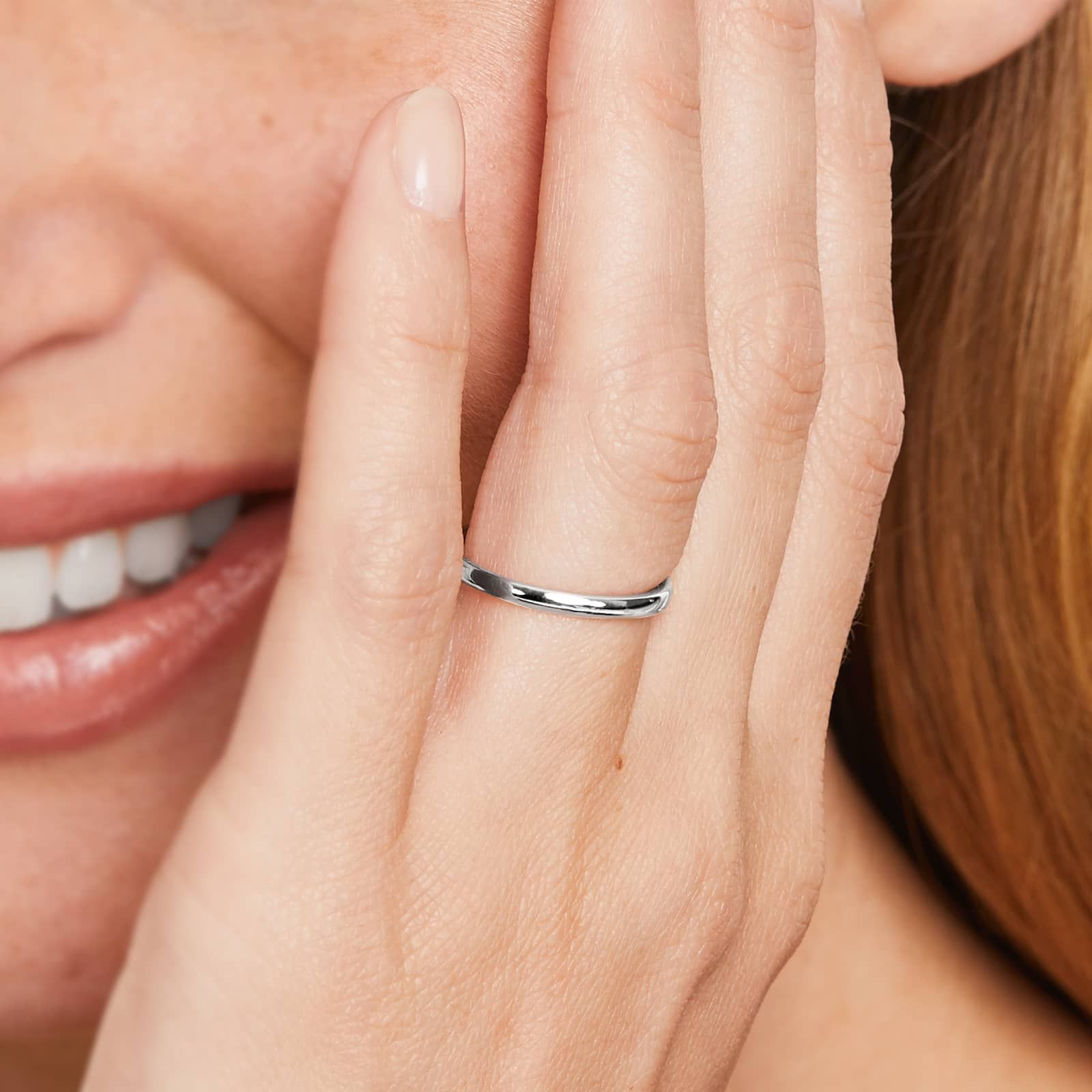 Wedding Ring In 18K White Gold (2.00mm)