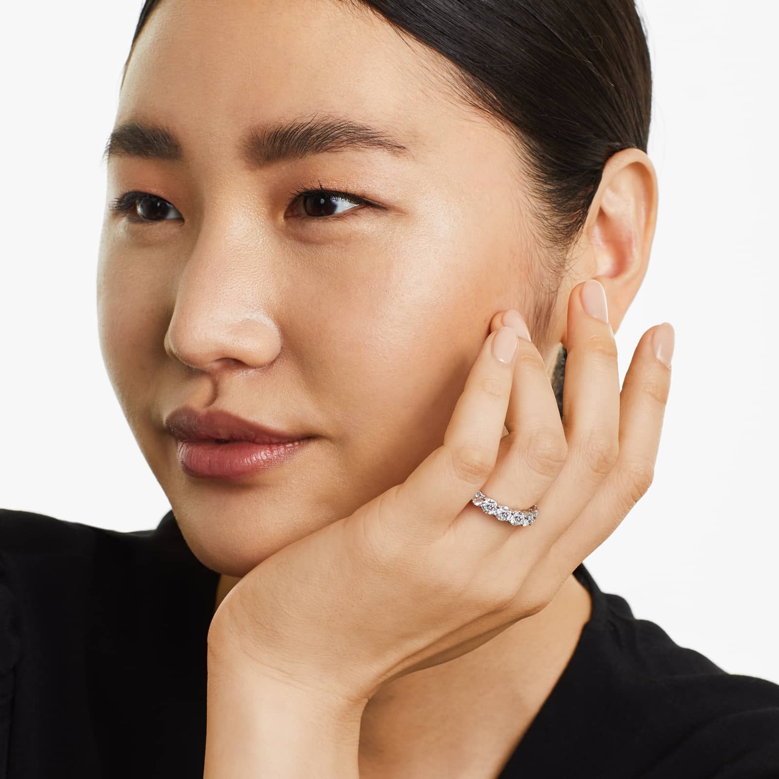 Low Dome Basket Anniversary Ring With 2 CTW Lab-Grown Diamonds In Platinum (2.50mm)
