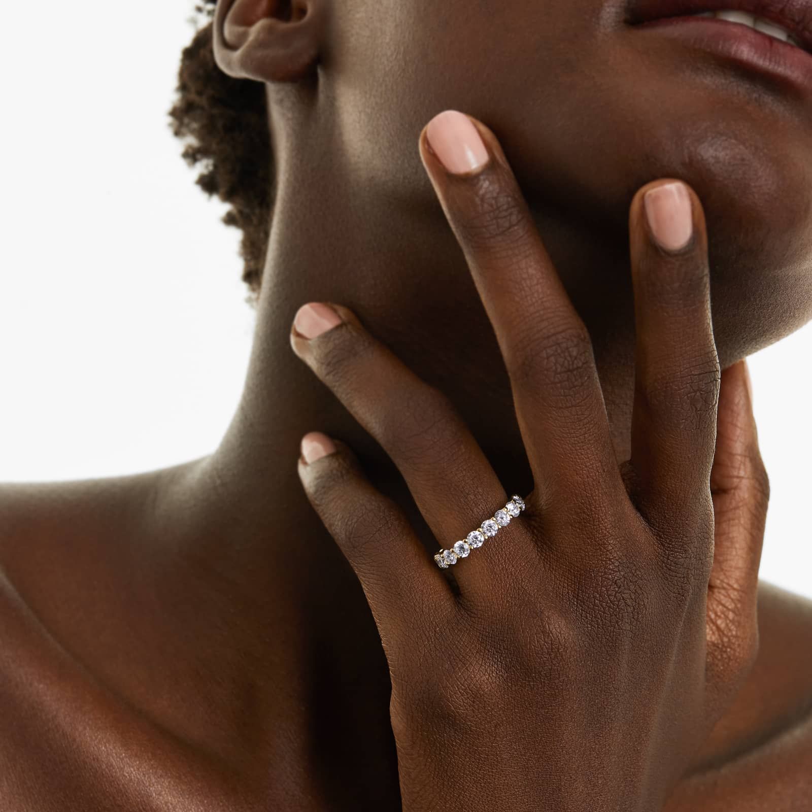 Trellis Eternity Ring With 3 CTW Lab-Grown Diamonds In 14K Yellow Gold (3.50mm)