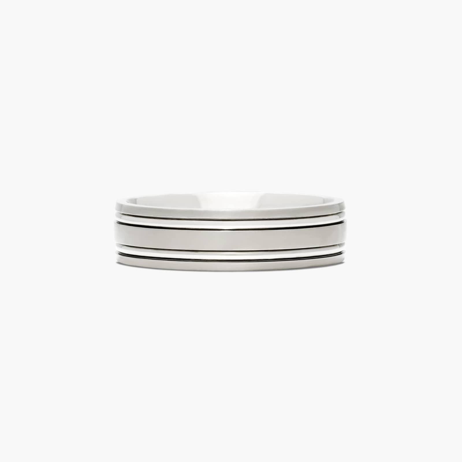 Comfort Fit Satin Finish Men's Wedding Band In Titanium (6.00mm)