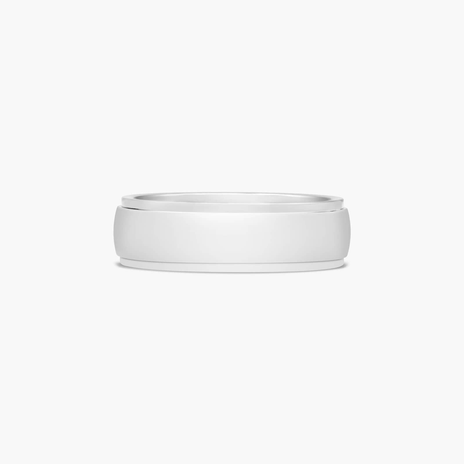 Chrome Comfort Fit High Polished Men's Wedding Band In Cobalt (7.00mm)