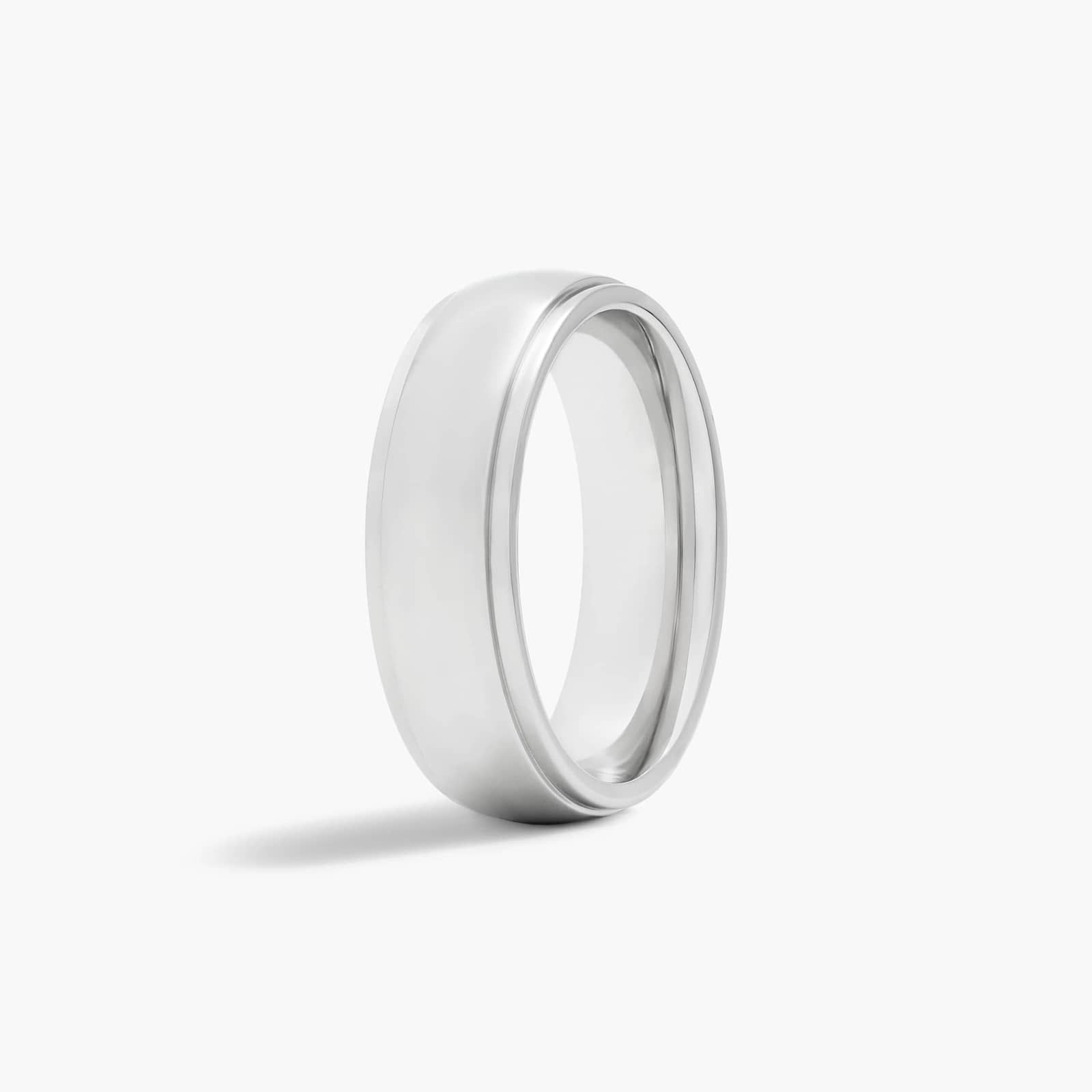 Chrome Comfort Fit High Polished Men's Wedding Band In Cobalt (7.00mm)