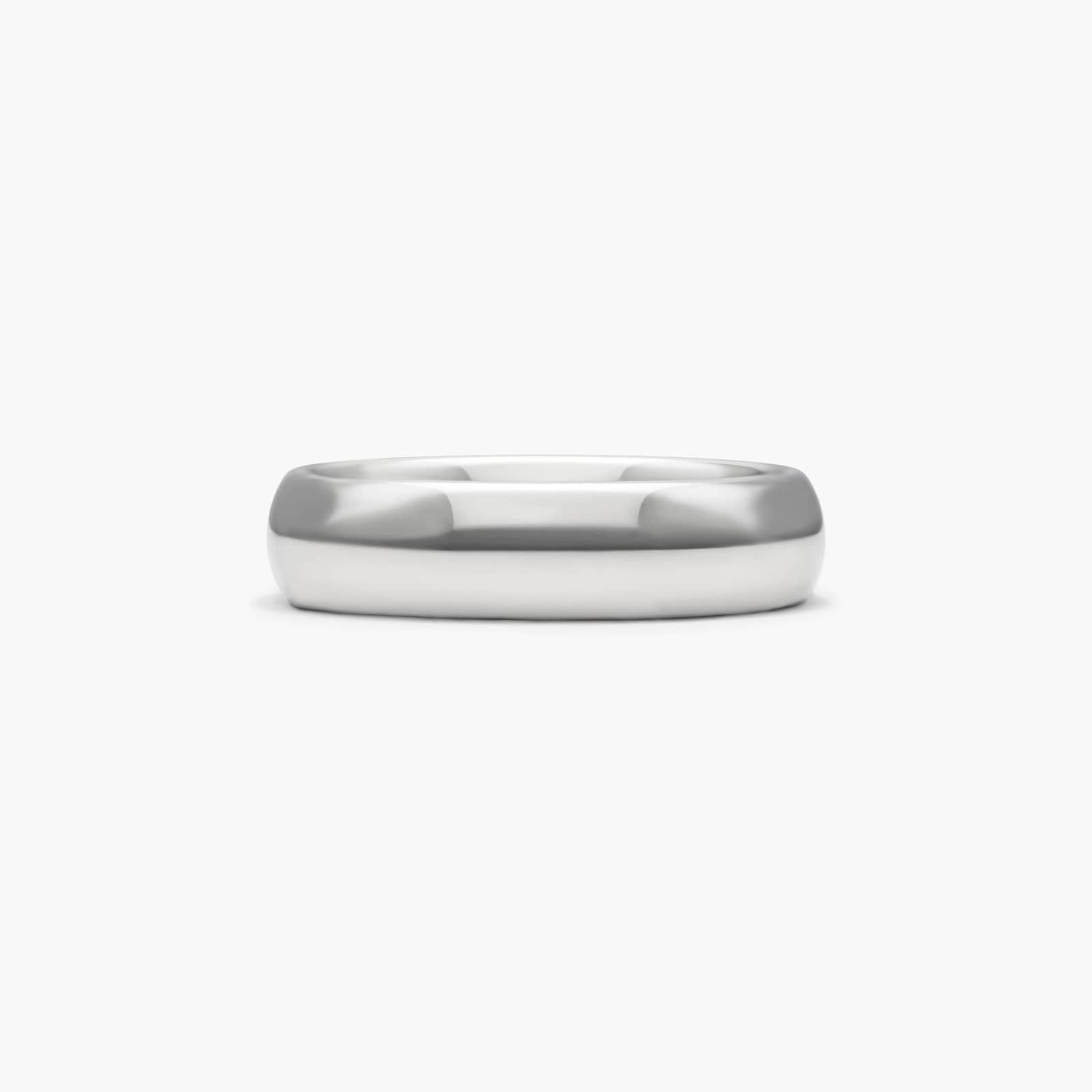Comfort Fit Domed Men's Wedding Band In White Tungsten Carbide by TRITON (6.00mm)