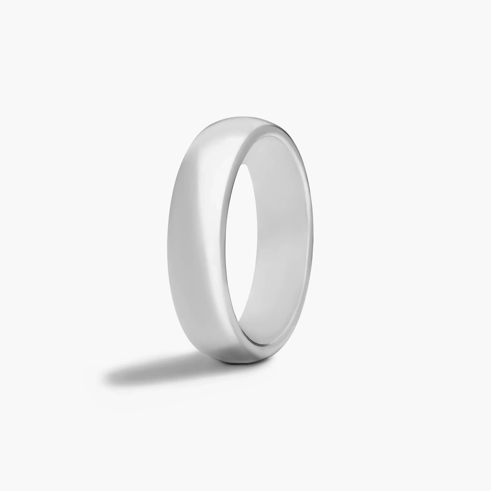 Comfort Fit Domed Men's Wedding Band In Gray Tungsten Carbide by TRITON (6.00mm)