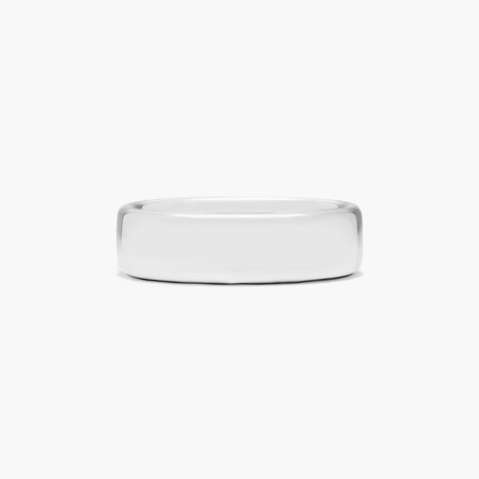 Comfort Fit Slightly Flat Wedding Band In Platinum (6.50mm)