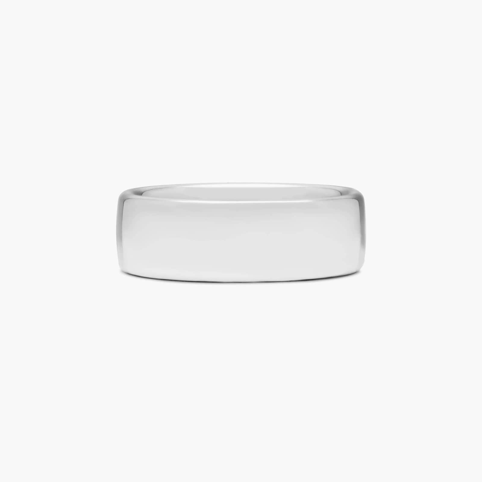 Comfort Fit Slightly Flat Wedding Band In Platinum (7.50mm)