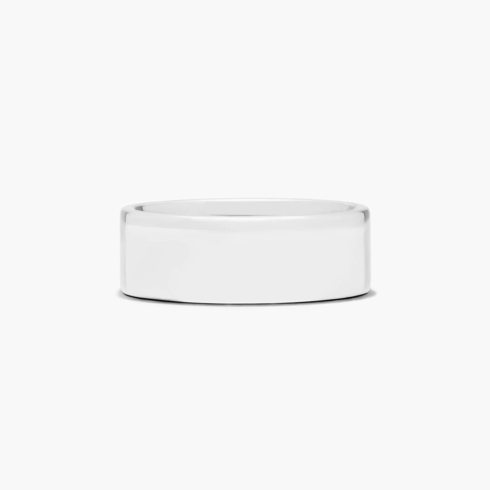 Comfort Fit Flat Wedding Band In Platinum (8.00mm)