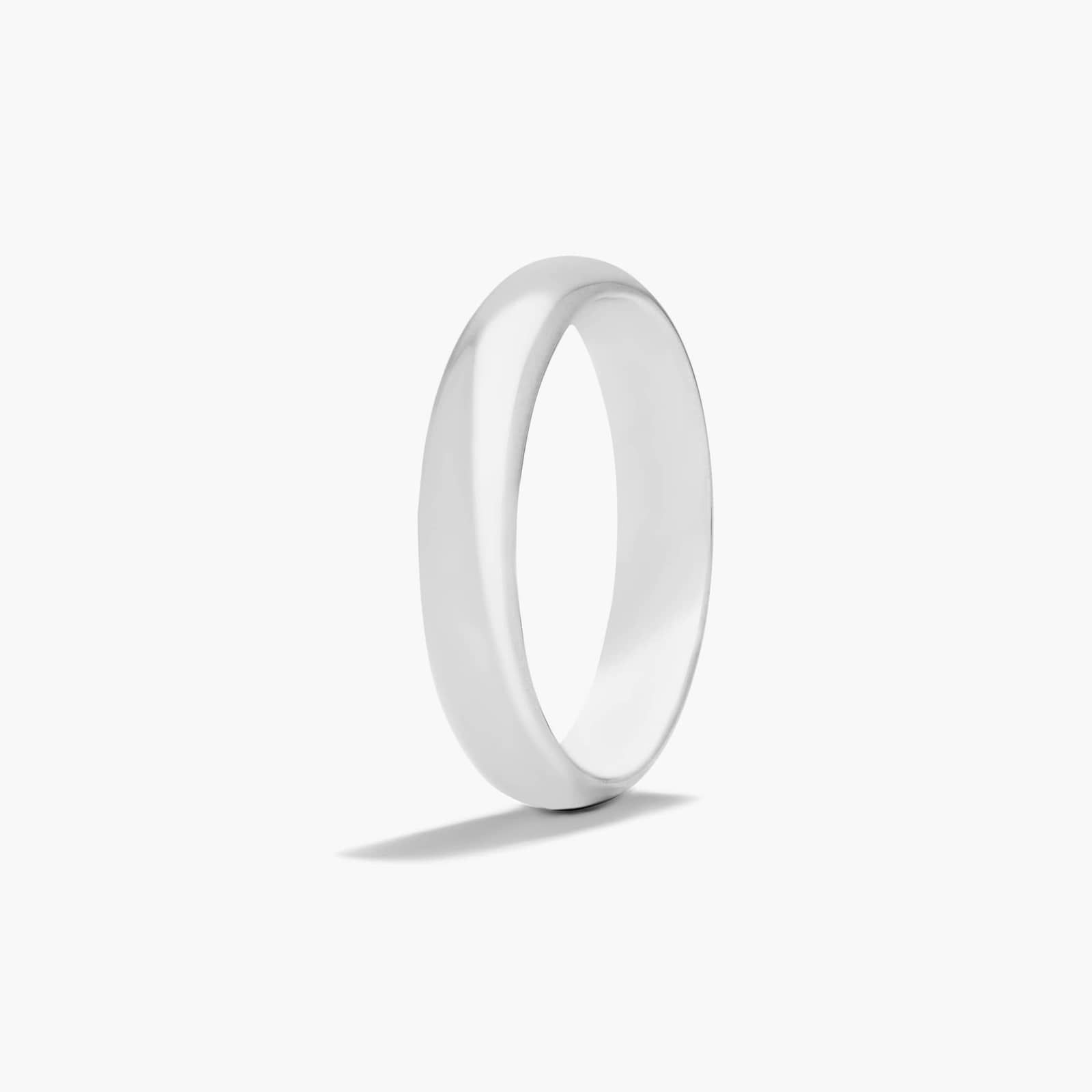 Comfort Fit High Dome Wedding Band In Platinum (4.00mm)