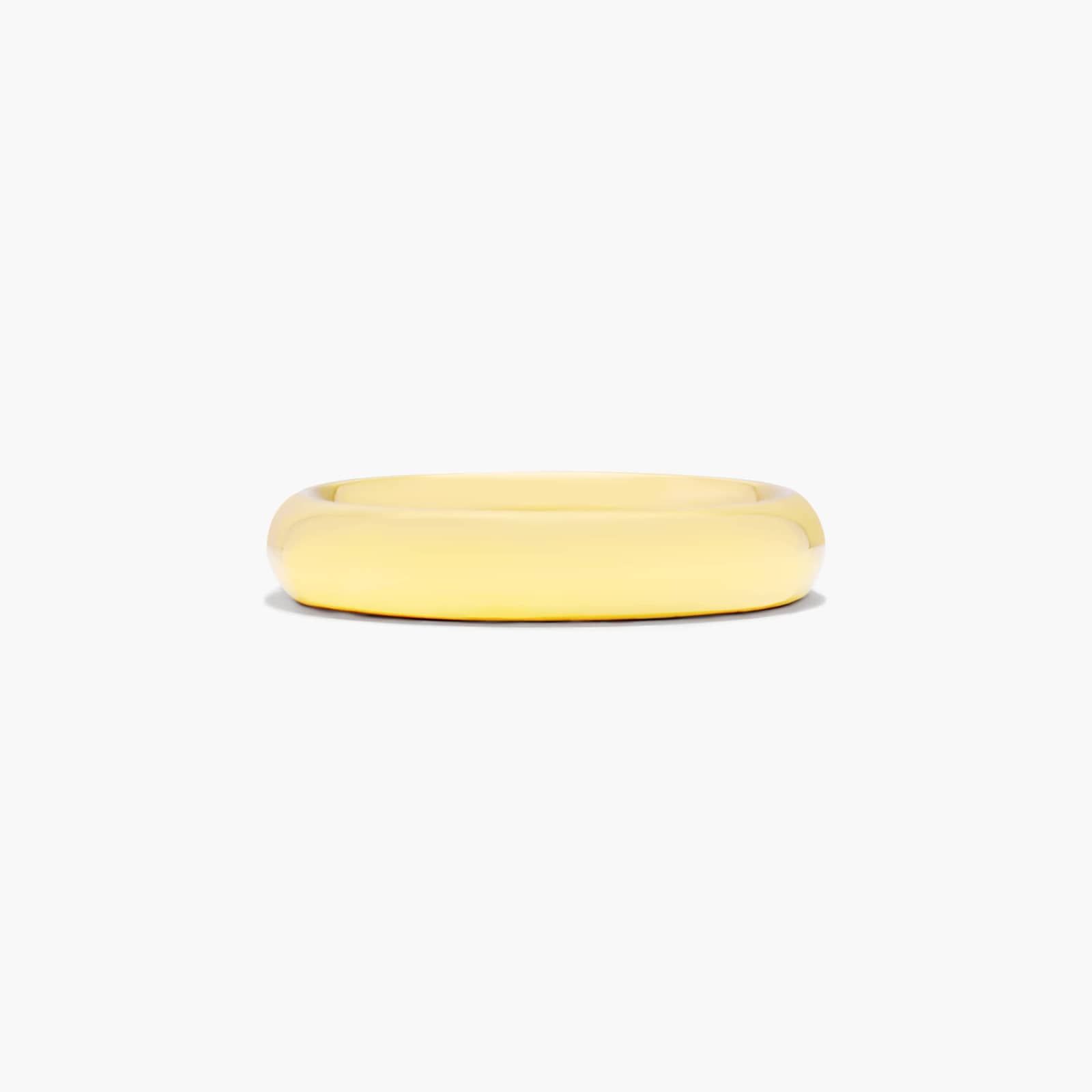 Comfort Fit High Dome Wedding Band In 18K Yellow Gold (4.00mm)