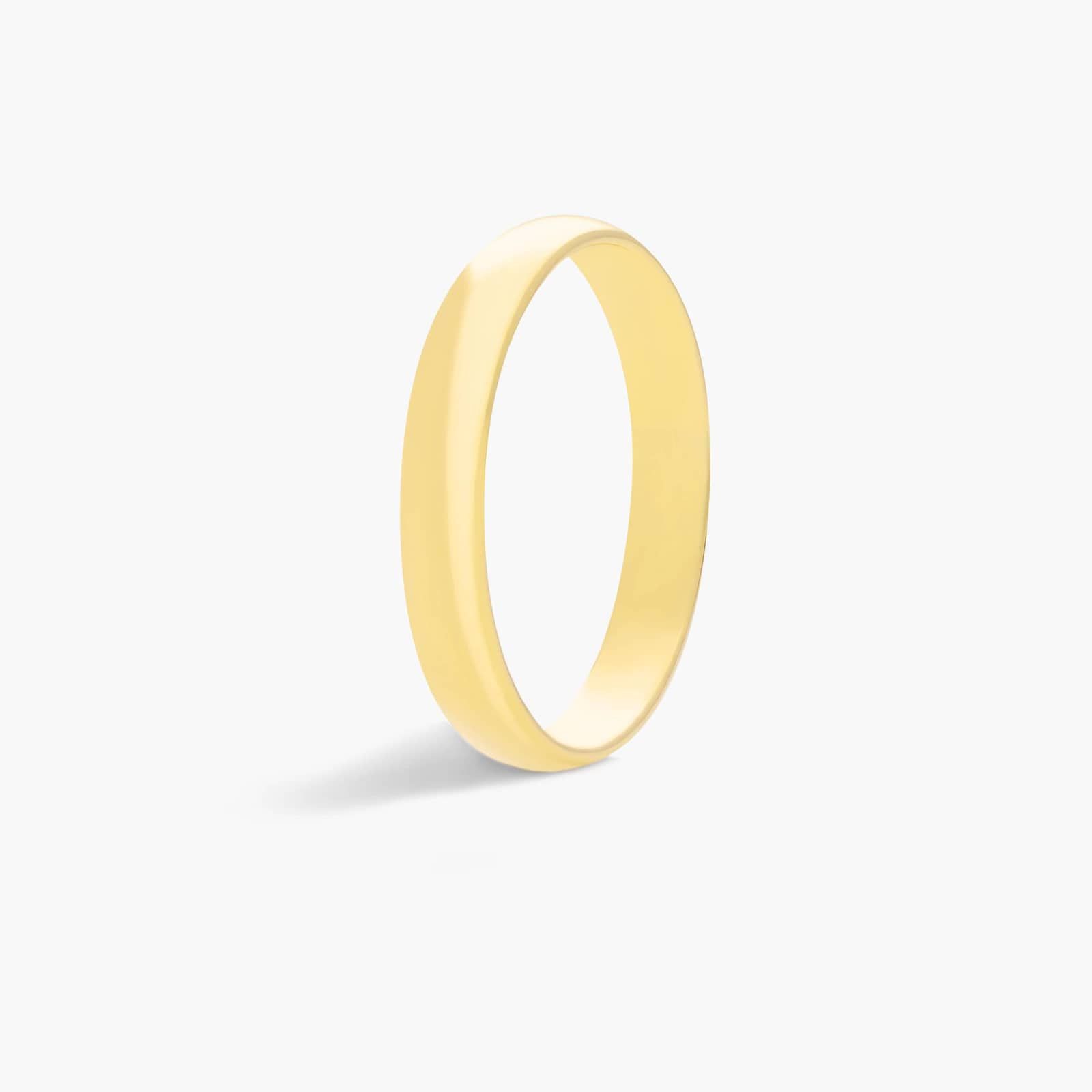 Low Dome Wedding Band In 14K Yellow Gold (3.00mm)