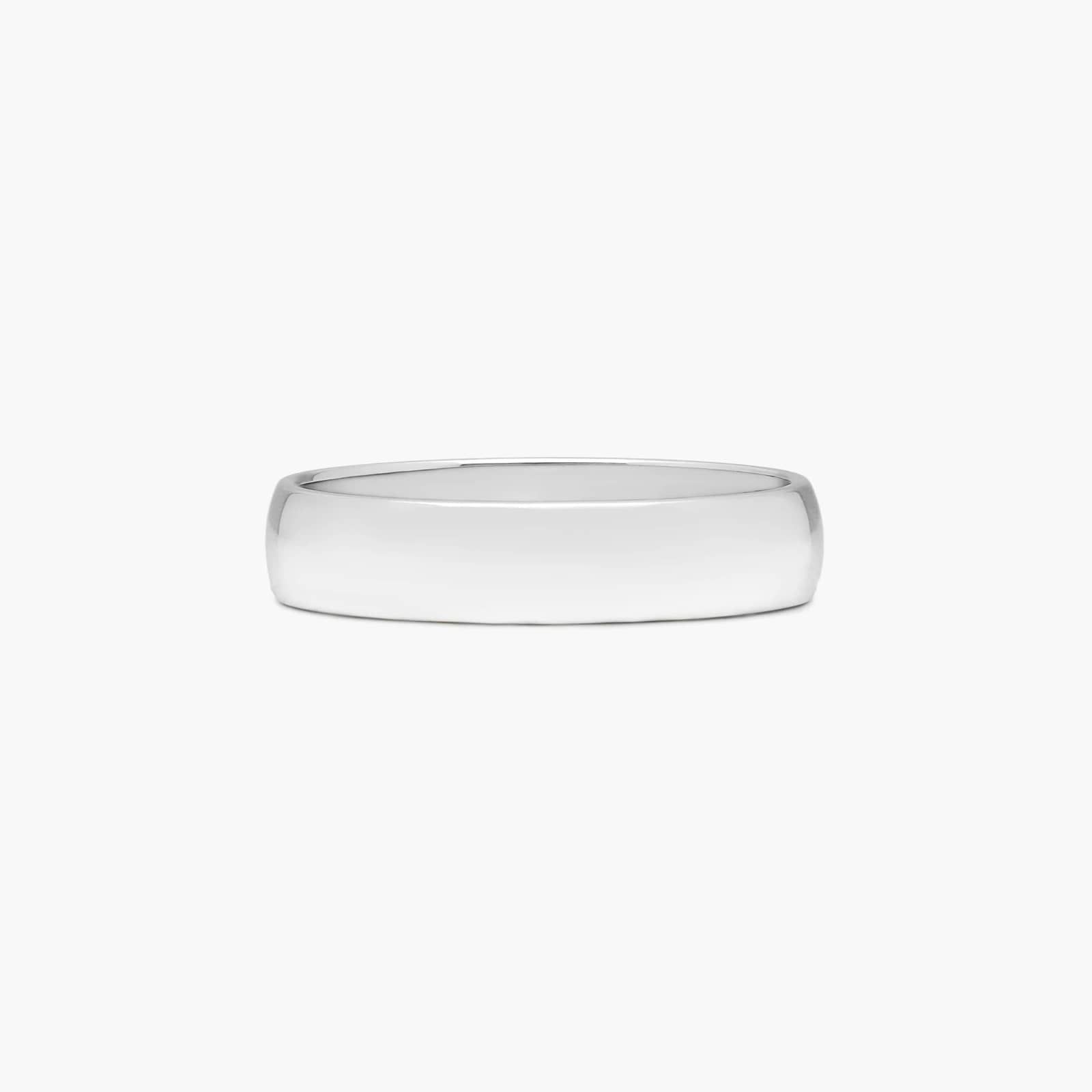 Low Dome Wedding Band In Platinum (4.00mm)