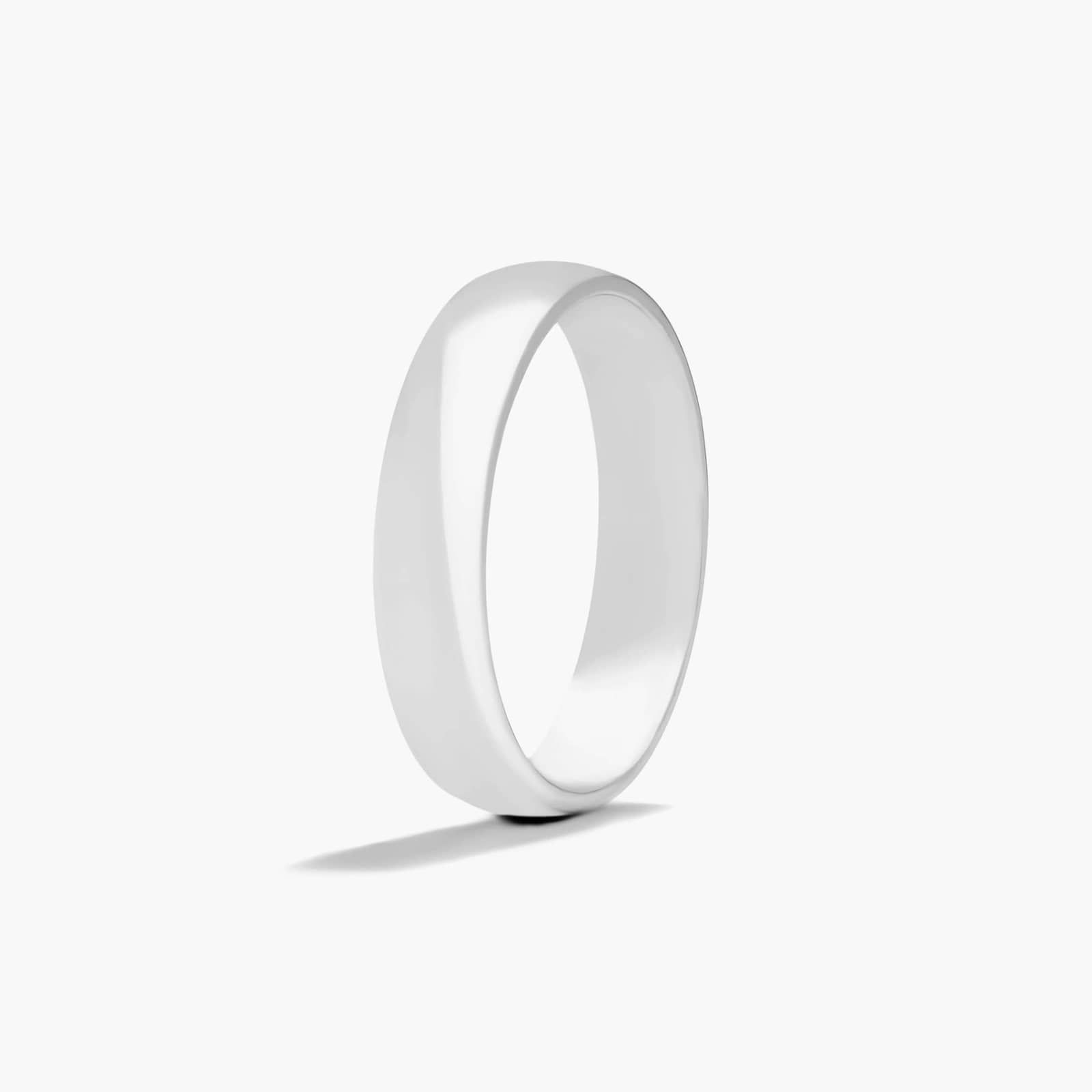 Low Dome Wedding Band In Platinum (4.00mm)