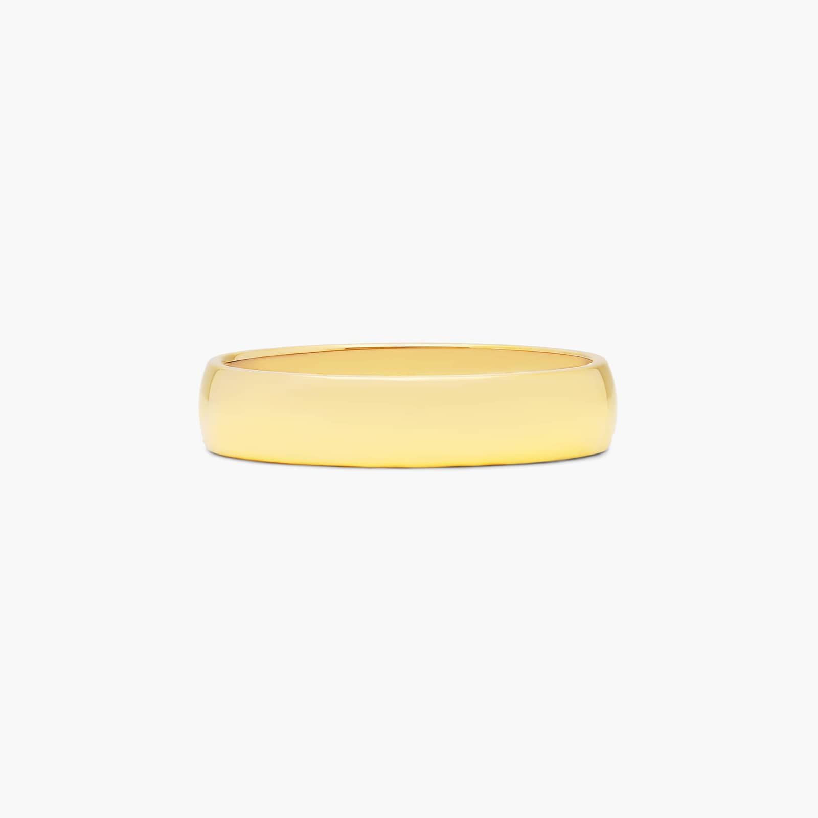 Low Dome Wedding Band In 18K Yellow Gold (4.00mm)