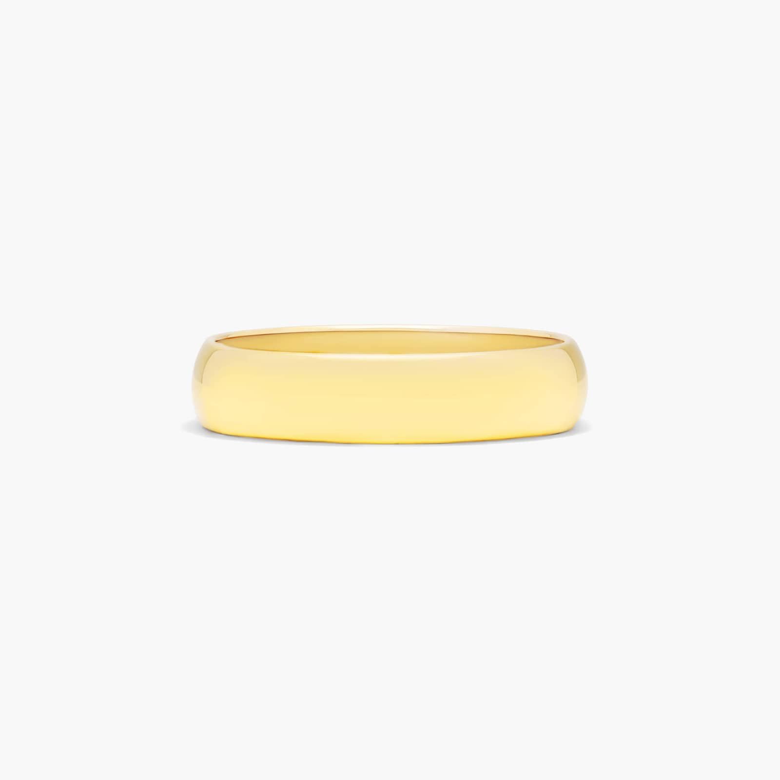Low Dome Wedding Band In 14K Yellow Gold (5.00mm)
