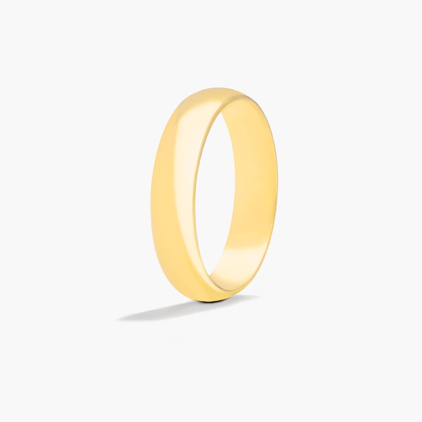 Low Dome Wedding Band In 14K Yellow Gold (5.00mm)