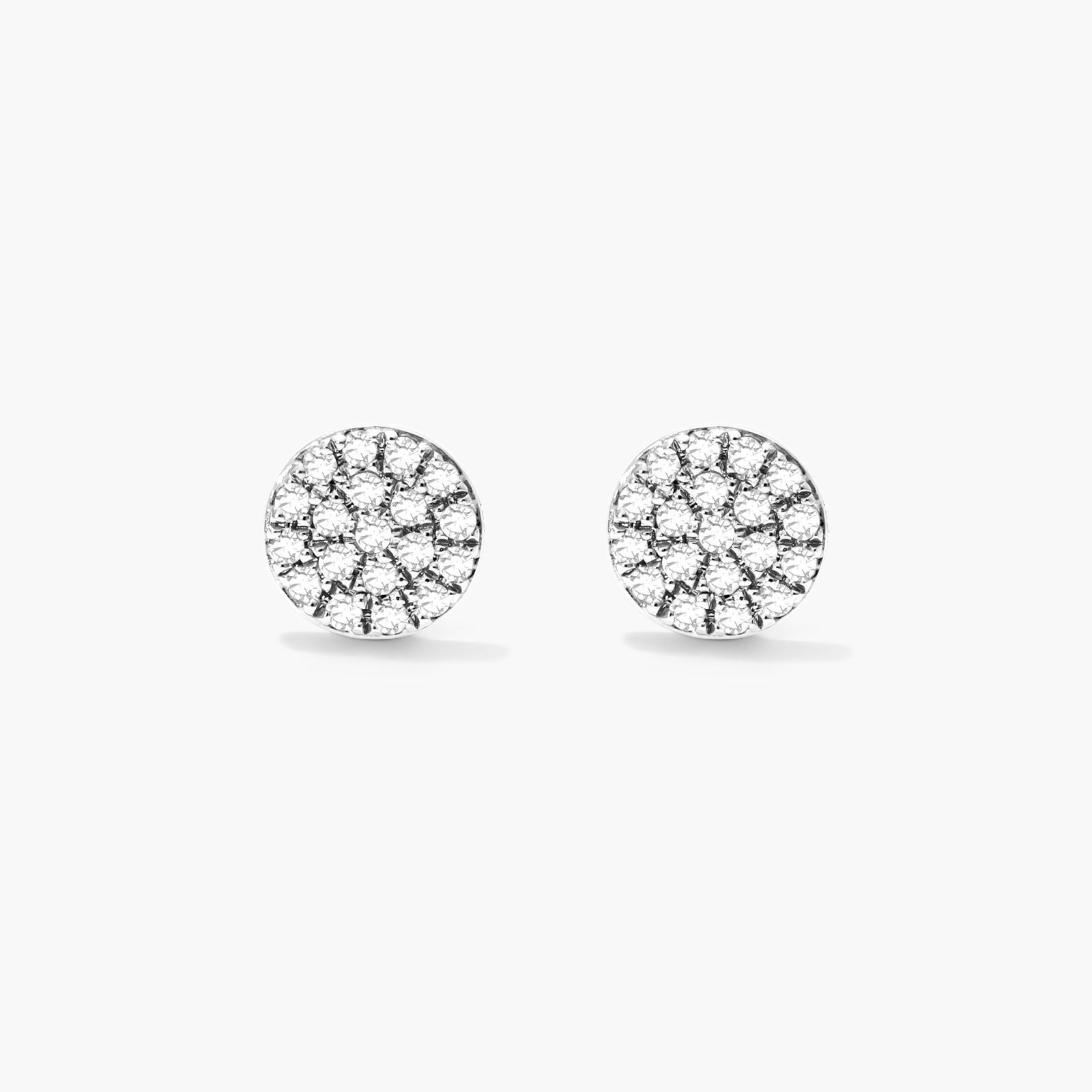 Petite Diamond Earrings In 14K White Gold