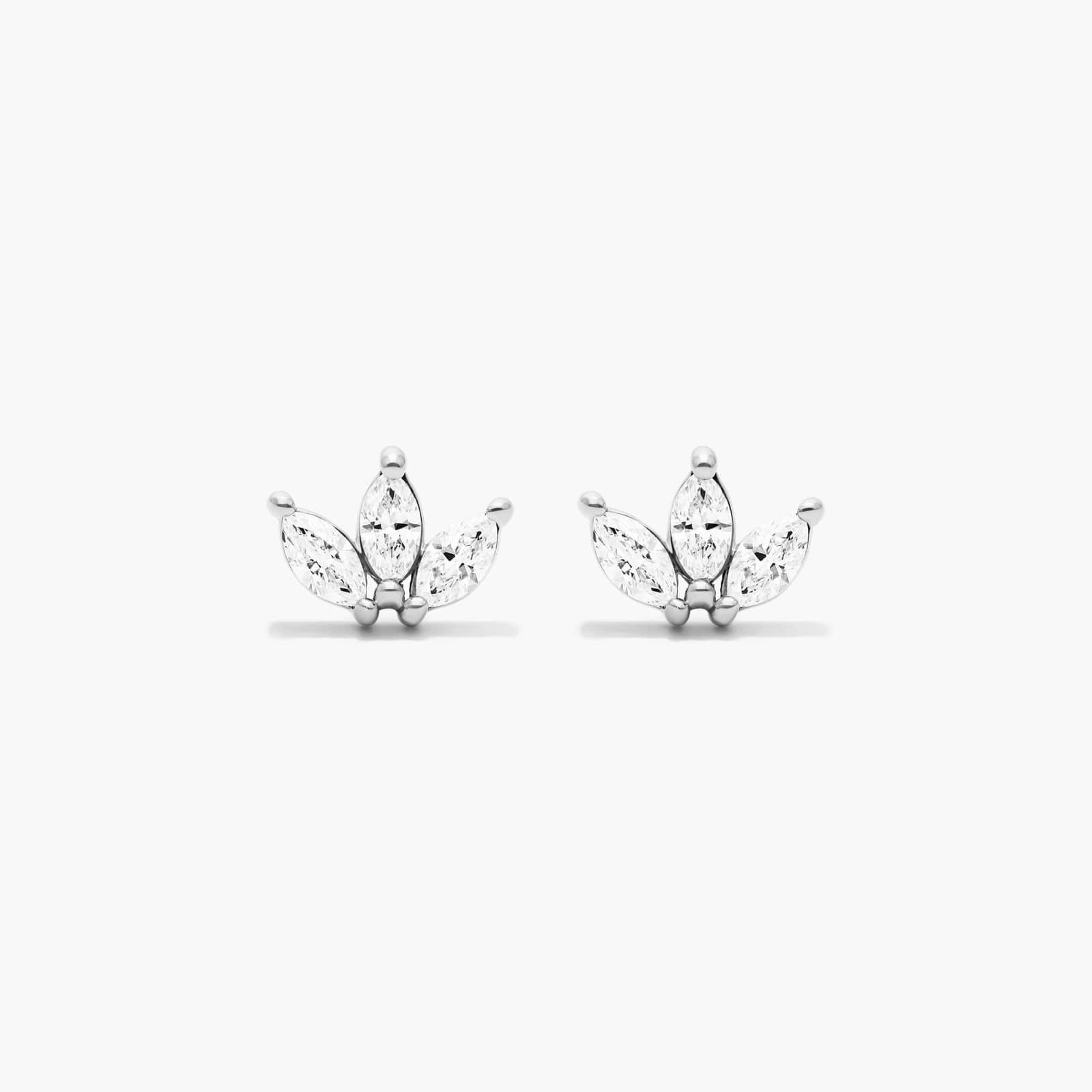 Azalea Lab Azalea Lab-Grown Diamond Stud Earrings In 14K White Gold