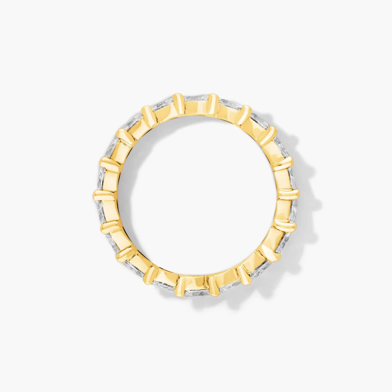 Diagonal Marquise Cut Diamond Eternity Ring In 14K Yellow Gold