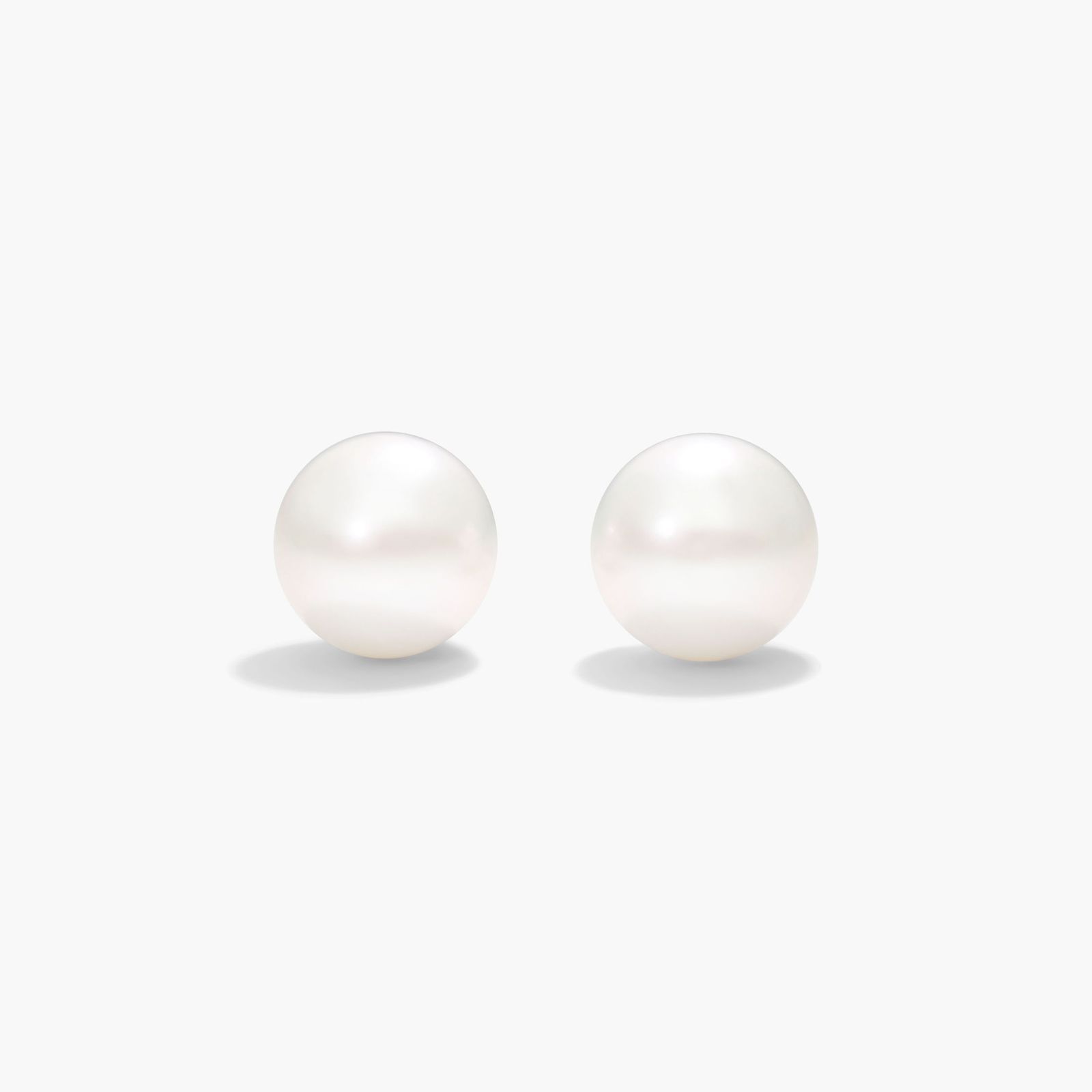 Cultured Akoya Pearl Earrings In 14K White Gold (7.5-8.0mm)