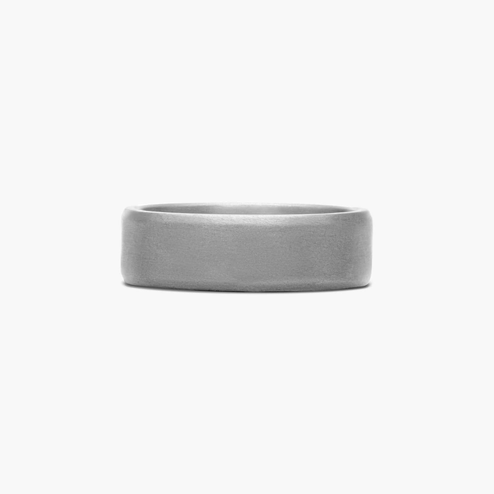 Comfort Fit Satin Finish Beveled Edge Men's Wedding Band In Tantalum (7.00mm)