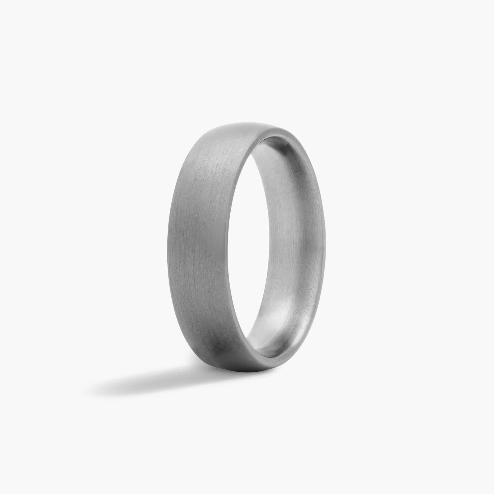 Comfort Fit Domed Satin Finish Men's Wedding Band In Tantalum (6.00mm)