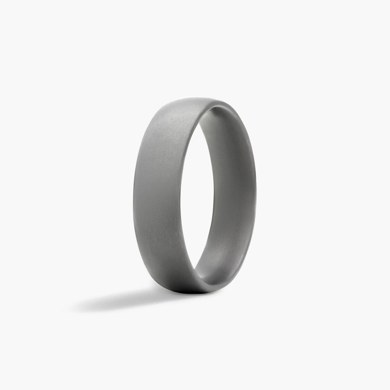 Comfort Fit Domed Satin Finish Men's Wedding Band In Tantalum (6.00mm)