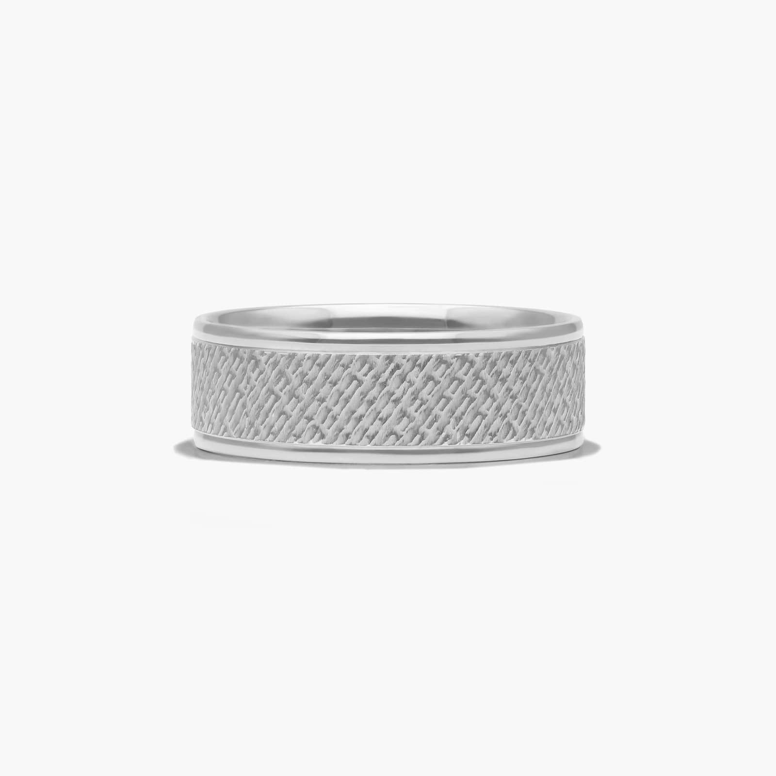 Cross Hatch Design Men's Wedding Band In Platinum (7.00mm)