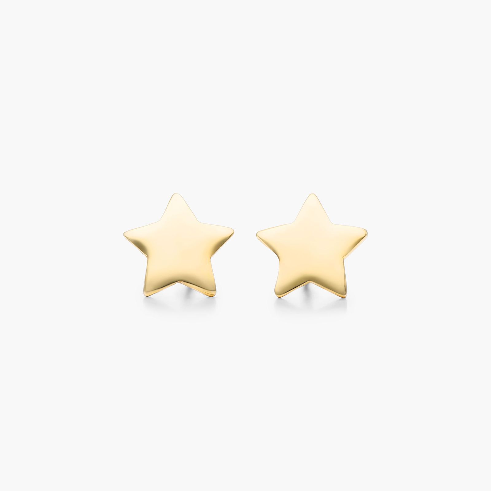 Star Stud Earrings In 14K Yellow Gold