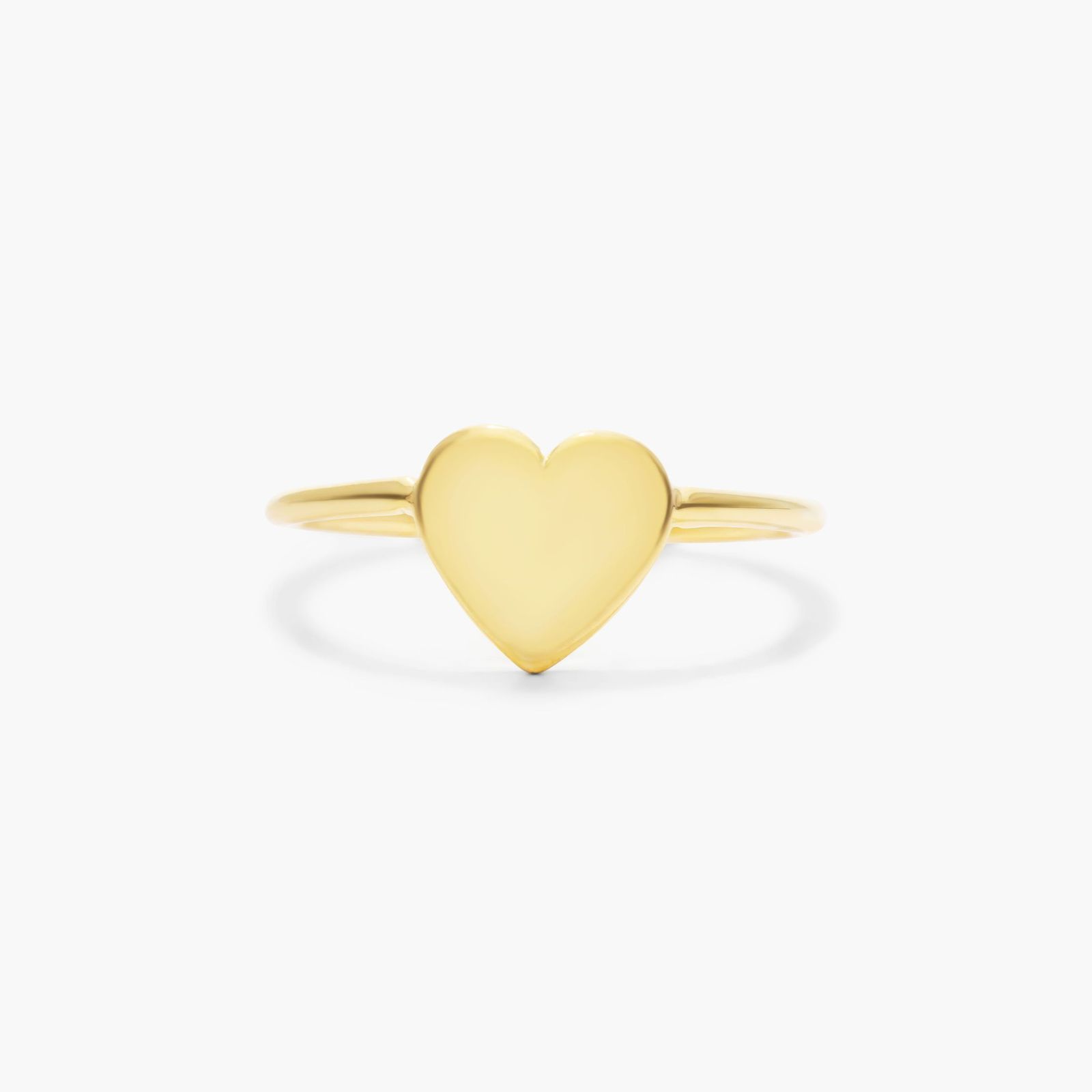 Heart Wire Ring In 14K Yellow Gold