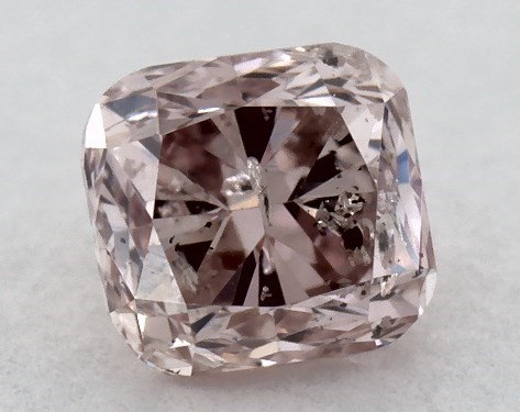 GIA 0.24 Carat Fancy Brownish Pink-CO Cushion Cut Diamond