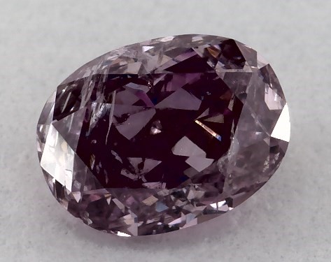 GIA 0.28 Carat Fancy Pink Purple-CO Oval Cut Diamond