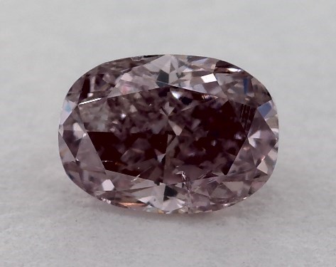 GIA 0.36 Carat Fancy Brownish Purplish Pink-CO Oval Cut Diamond