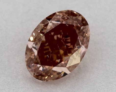 GIA 0.62 Carat Fancy Brown Orange-SI1 Oval Cut Diamond