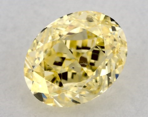 GIA 0.41 Carat Fancy Yellow-SI1 Oval Cut Diamond