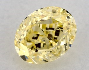 0.41 Carat Fancy Yellow-SI1 Oval Cut Diamond