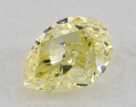 GIA 0.31 Carat Fancy Yellow-SI1 Pear Shaped Diamond