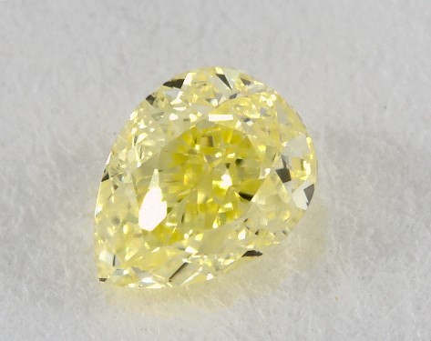 GIA 0.35 Carat Fancy Yellow-SI1 Pear Shaped Diamond