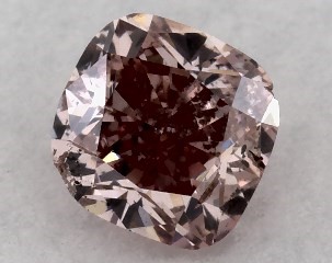 0.21 Carat Fancy Brownish Pink-SI2 Cushion Cut Diamond