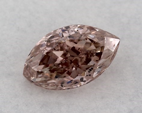 GIA 0.21 Carat Fancy Brownish Pink-SI1 Marquise Cut Diamond