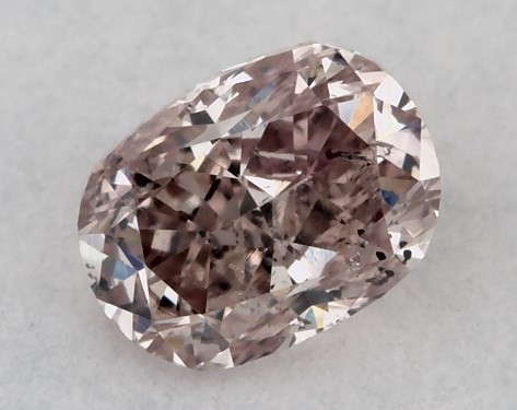 GIA 0.20 Carat Fancy Brownish Pink-SI2 Oval Cut Diamond