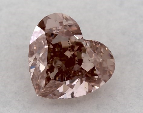GIA 0.21 Carat Fancy Brown Pink-SI1 Heart Shaped Diamond