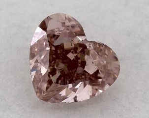 0.21 Carat Fancy Brown Pink-SI1 Heart Shaped Diamond